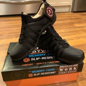 SKECHERS Black Memory Foam Slip-Resistant Footwear For Women